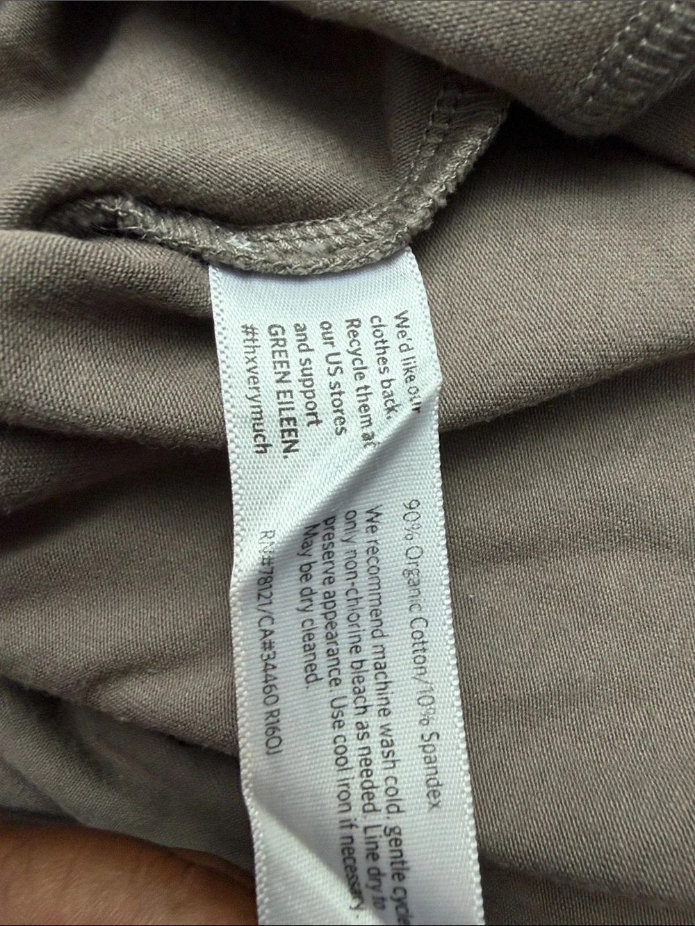 Eileen Fisher Scoop Neck Tee shirt dress Taupe Brown XS